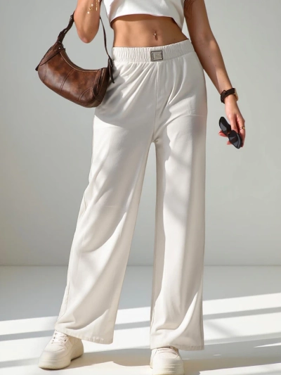 Royalfashion Moteriškos plačios kelnės