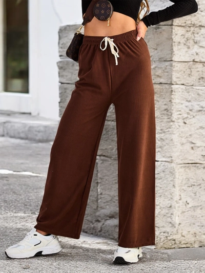 Royalfashion Женские широкие ребристые брюки