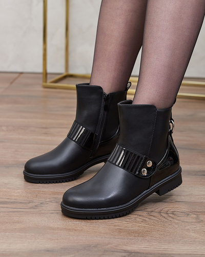Royalfashion Черные женские сапоги Moretix