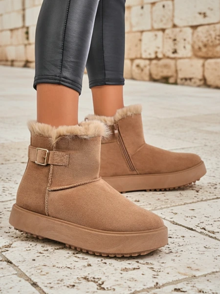 Royalfashion Krótkie buty a'la śniegowce damskie Winter Crest