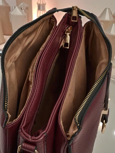 Bordo spalvos „Elena“ rankinė iš eko odos