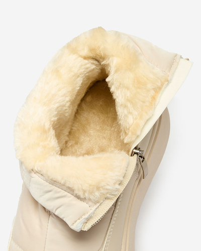 Royalfashion Женские сноубутсы бежевого цвета Fopinia