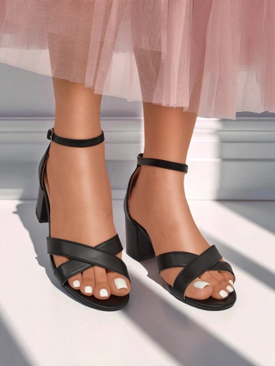 Royalfashion Женские босоножки на устойчивом каблуке Eleganza Strap