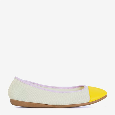 Желтые женские балетки Manolita