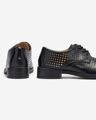 Ажурные черные женские полусапожки из экокожи Azedvo- Footwear