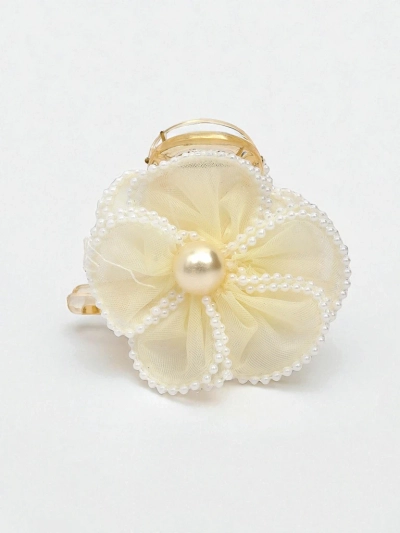 Royalfashion Hair Clip wit' Pearls 'n' Tulle Flower