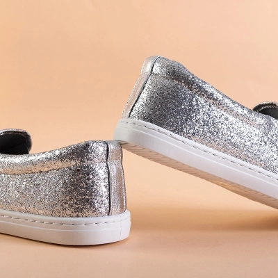 OUTLET Детские серебряные комбинезоны с бантом Cintia - Обувь