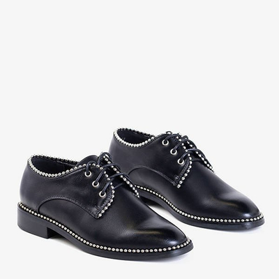 Черные женские полуботинки с орнаментом Limks - Обувь