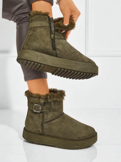 Royalfashion Krótkie buty a'la śniegowce damskie Aurelia Classico - zimowe sztosy!
