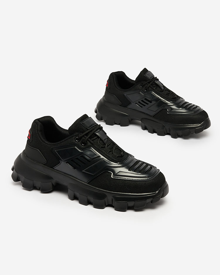 Royalfashion Черные тканевые спортивные кроссовки для мужчин Lamkim