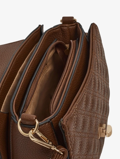 Moteriška Rankinė „Luna“ Tamsiai Ruda Ekologiška Oda Elegantiška