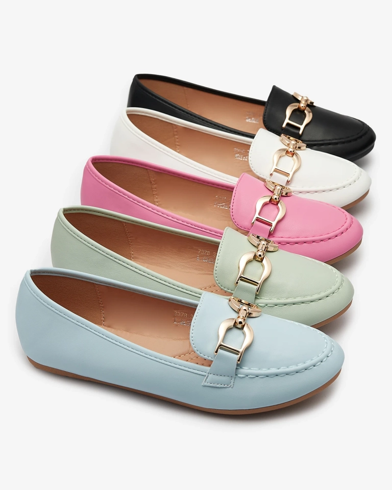 Женские мокасины из экокожи с декором розового цвета Qivett- Footwear