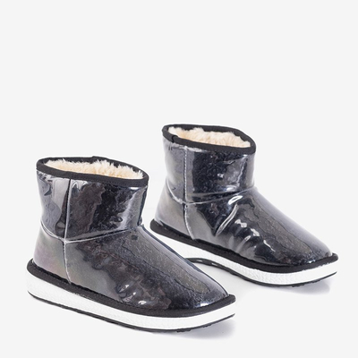 Juodi moteriški sniego batai su Shon kailiu - Avalynė