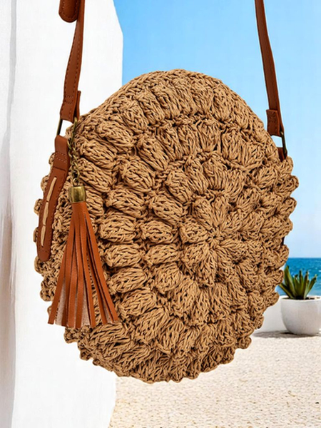 Royalfashion Maža šiaudinė moteriška rankinė Solea Mini