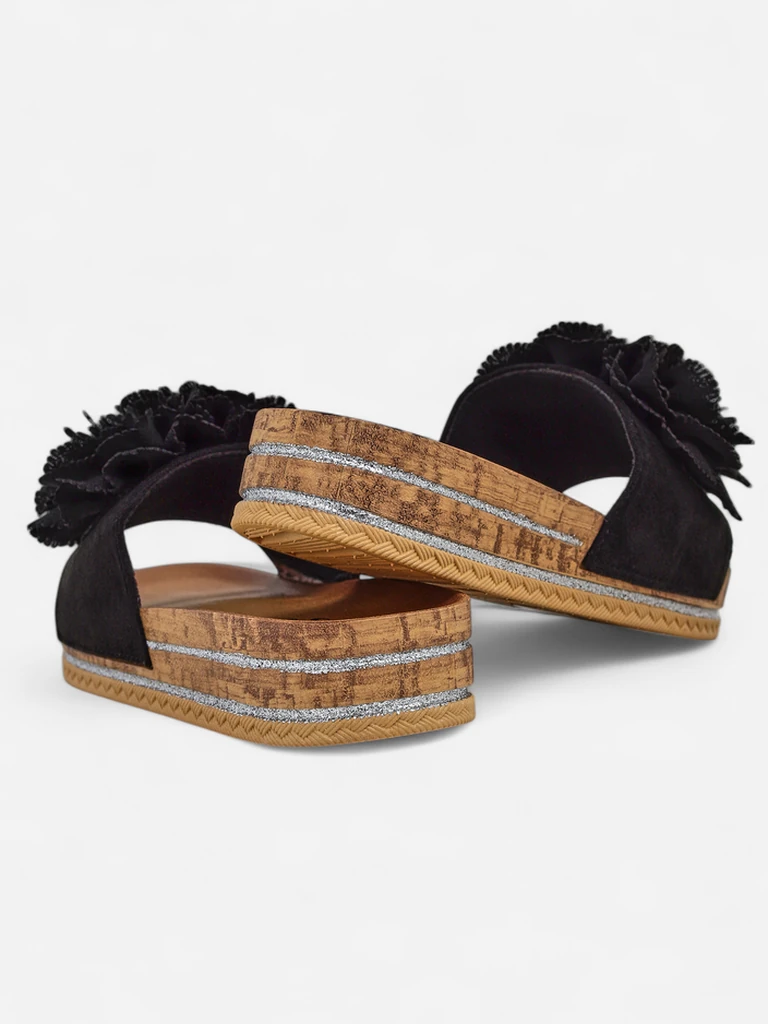 Royalfashion Moteriškos sandalo su gėlėmis Focce