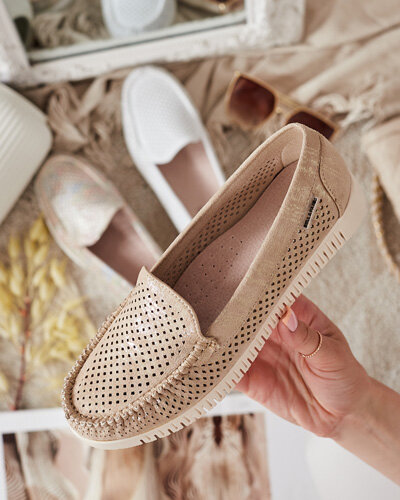 Royalfashion Moteriški ažūriniai mokasinai Nafis