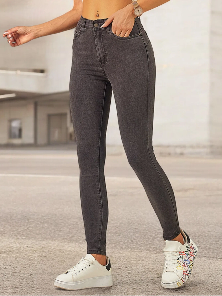 Royalfashion Женские хлопковые зауженные джинсы