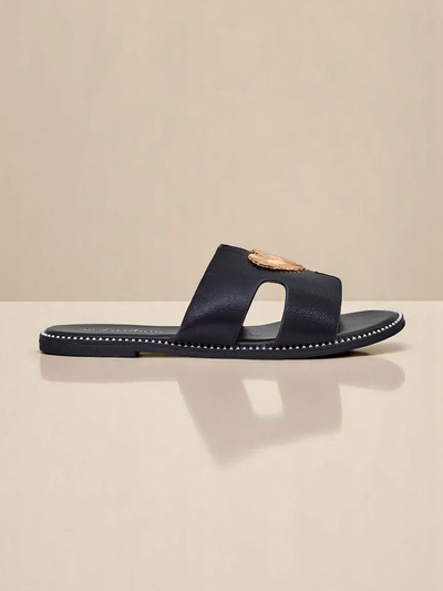 Royalfashion Women's Flat Sole Heart Chic Slides