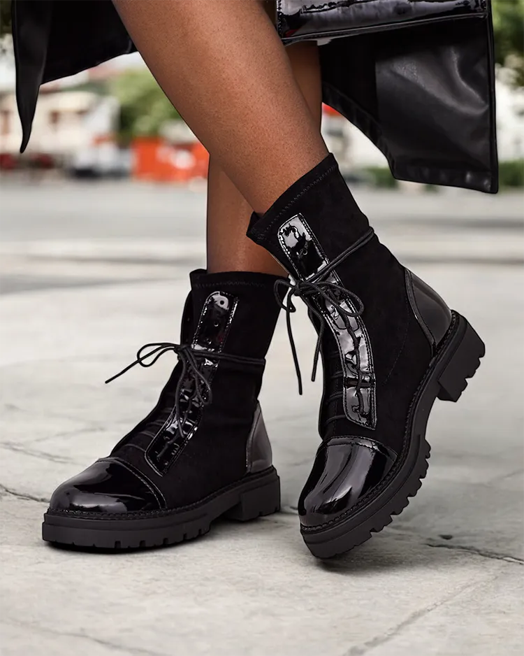 Женские ботинки на шнуровке Royalfashion Rouler