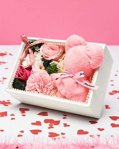Royalfashion Flowerbox Цветы в коробке с мишкой