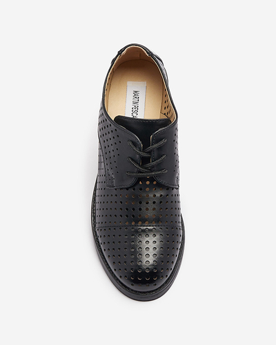 Ажурные черные женские полусапожки из экокожи Azedvo- Footwear