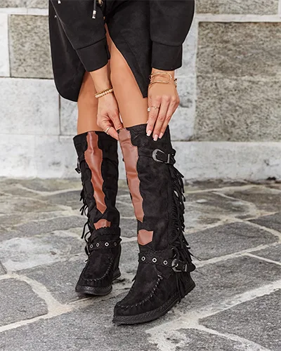 "Royalfashion" Moteriški batai su paslėptu inkaru "Indio"