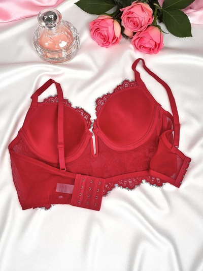 Royalfashion Moteriška paminkštinta liemenėlė su nėriniais, korseto stiliaus Grace Corset