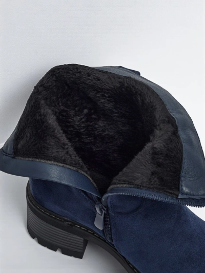 Wyższe botki damskie eko zamszowe Carmine