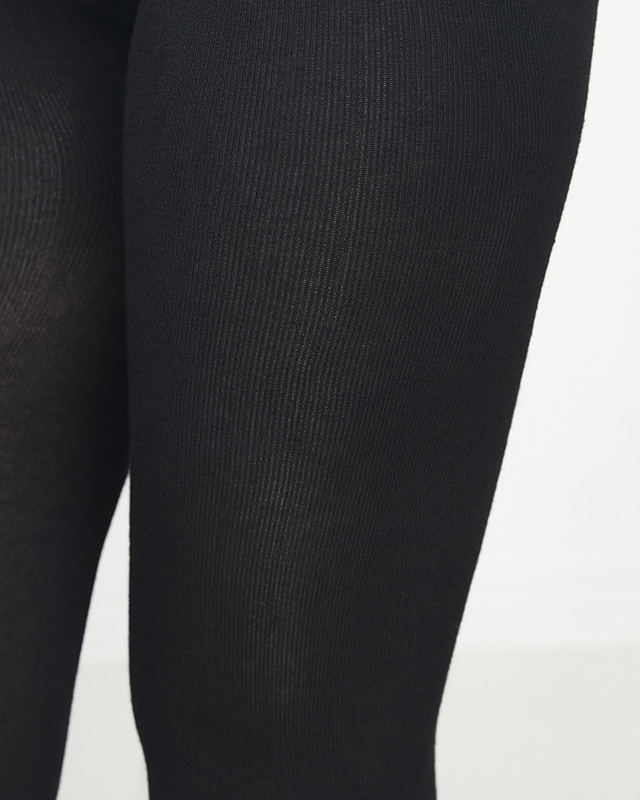 Juodos žieminės moteriškos pėdkelnės PLUS SIZE - apatinis trikotažas