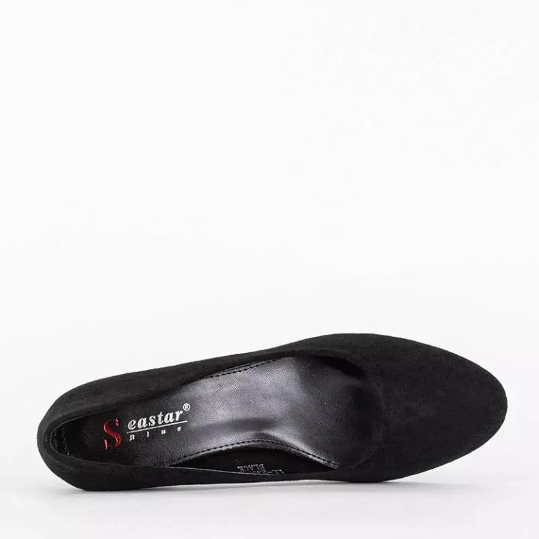 Juodos moteriškos pompos ant Tirikos stulpelio - Avalynė