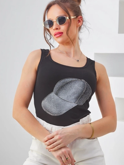 Женская хлопковая майка Royalfashion с капюшоном