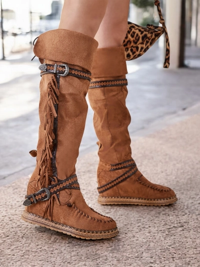 Женские ботфорты до колено Royalfashion Eliferse