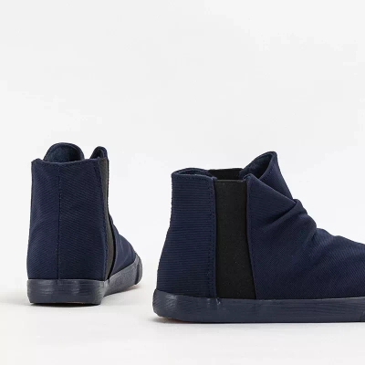 OUTLET Высокие женские кроссовки темно-синего цвета Riren - Обувь