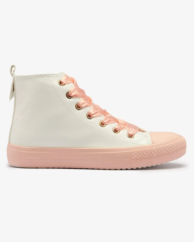 White-Pink Moteriški sportiniai bateliai Macako- Footwear