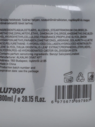 Luxelux plaukų kaukė lūžinėjantiems 800 ml