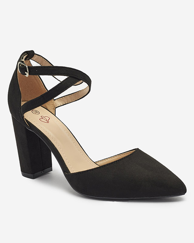 Juodi moteriški bateliai ant aulo Amagy- Avalynė