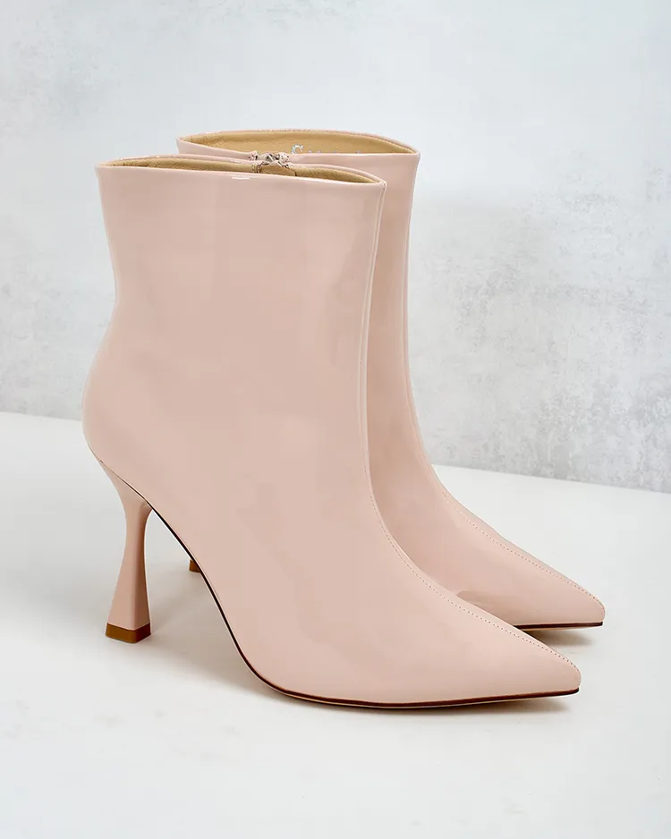 Royalfashion Loori Лакированные женские сапоги на шпильке