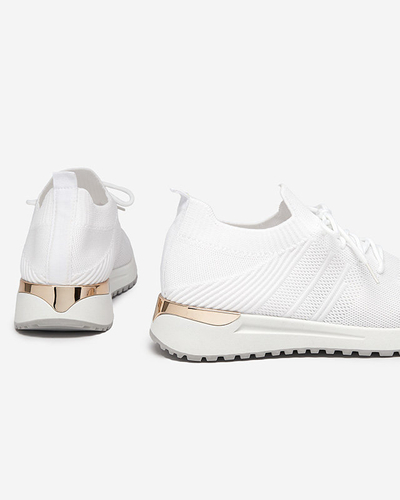 OUTLET Женские белые плетеные кроссовки Ferroni - Обувь