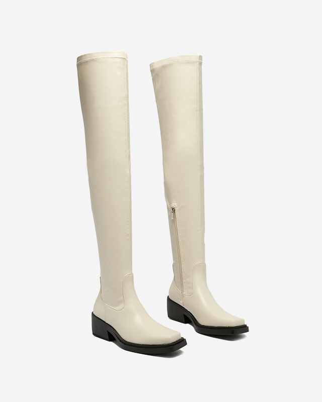 Ботфорты женские бежевого цвета Arrit - Обувь