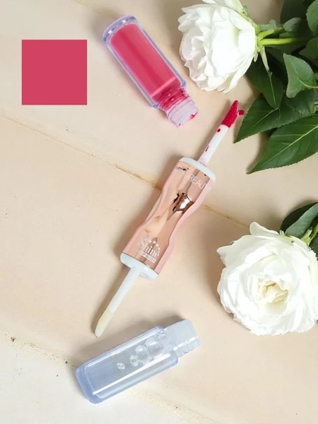 2 viename lūpdažis ir skaidrus lūpų blizgesys Gummy Bare