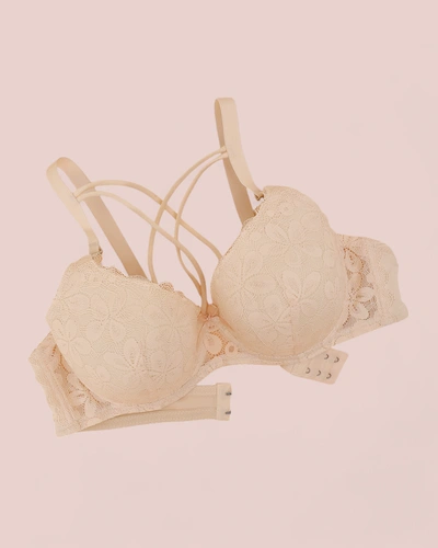 Royalfashion Moteriškas pūstas liemenėlė su nėriniais