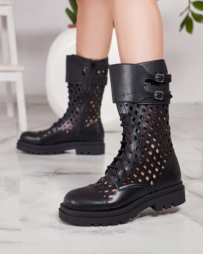 Royalfashion Женские ажурные ботинки на шнуровке Melba