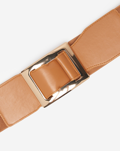 Коричневый женский эластичный ремень