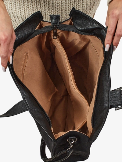 Moteriška pirkinių rankinė Daverna iš eko zomšos