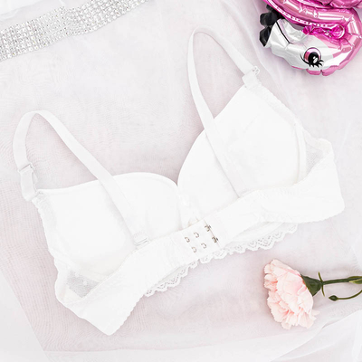 Бюстгальтер женский цвета экрю с кружевом