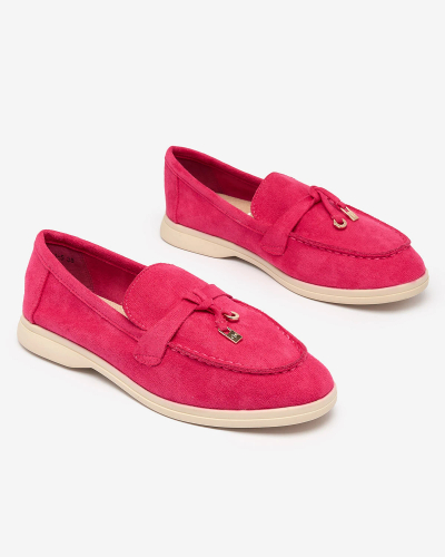 Royalfashion Fuchsia женские мокасины с нежным украшением Classic Lux