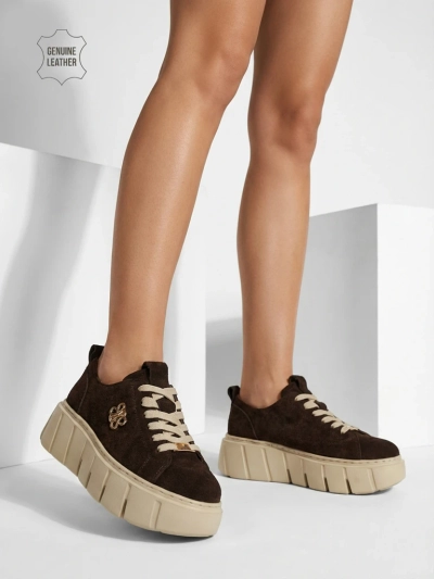 Sportiniai moteriški sportbačiai iš natūralios odos Renos