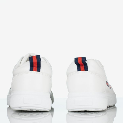 Białe tenisówki damskie z ozdobnym printem Marigold - Obuwie