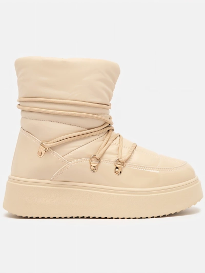 Royalfashion Женские сапоги-скороходы бежевого цвета Dabenda