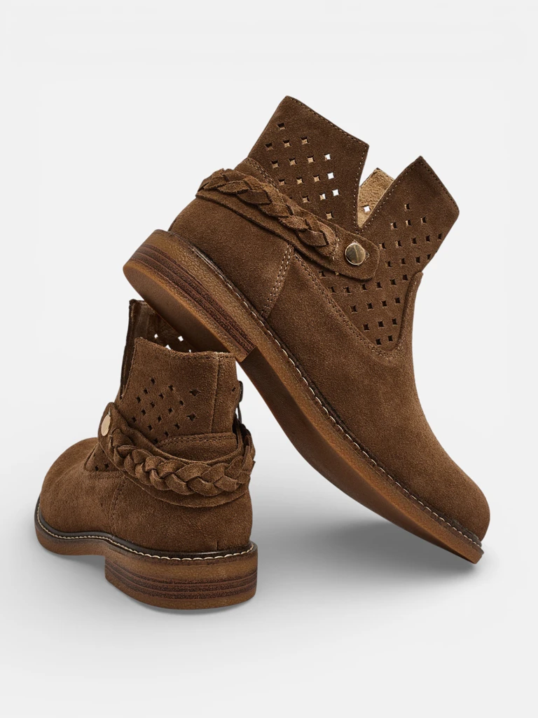 Ažuoriniai moteriški aulinukai iš natūralios odos Unimi